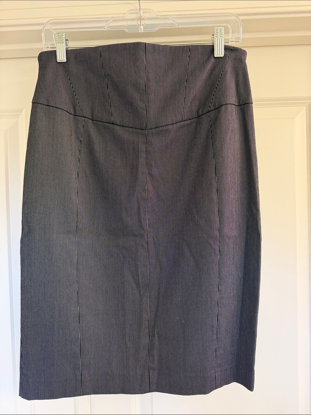 Express Black Pinstripe Pencil Skirt